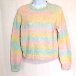 BB Dakota Steve Madden Pastels Crewneck Sweater Wool Blend Size Small